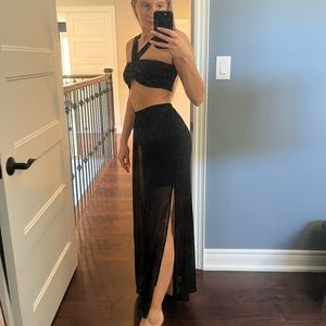 Garage Black Semi-Sheer Maci Skirt! Great Quality!